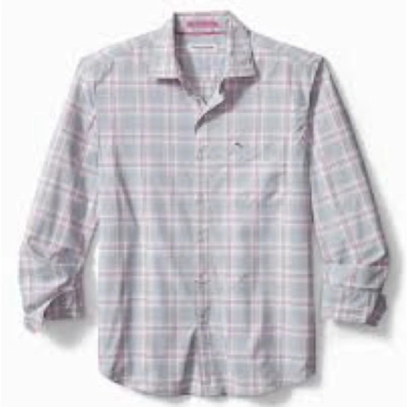 Tommy Bahama Siesta Key Nassau Plaid IslandZone Long Sleeve Shirt